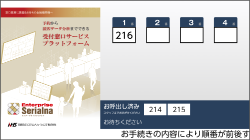 お呼び出し画面にポスターを表示